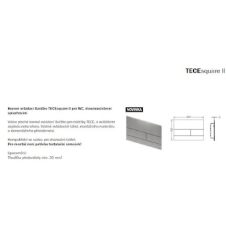 TECE tlačidlo Square II leský chróm 9.240.831