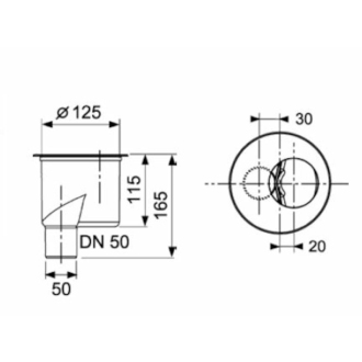 TECEdrainline sif.nízky DN50, 1,3 l/s 650003