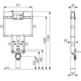 TECEbox modul pre WC na zamurovanie hl. 8cm 9.370.008