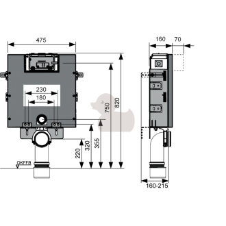 TECEbox spl.nádržka pre obmurovanie - 82cm 9.375.000