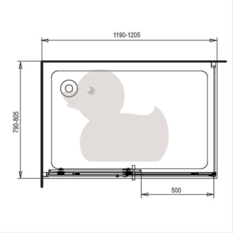 Sprch.kút Top Linea 120x80 Pravý TL12080TPSET
