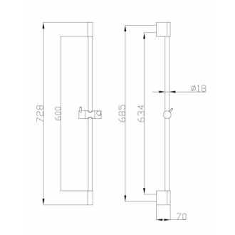 Optima spŕch. tyč Comfort 65 cm OPS040