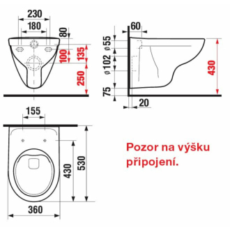 JIKA Lyra Plus H8213840000001 Závesný klozet rimless