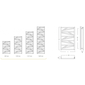 radiátor TRICK 530 x 857 mm, C35 white silk RADTRK509035