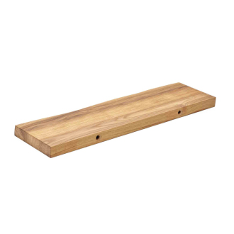 Polička dub masív 60x13-16x3cm +uchytenie PMDUB60