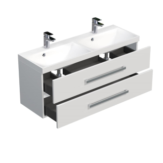 CUBE WAY skrinka s um. 120cm biela lesk CUBE2120ZBL