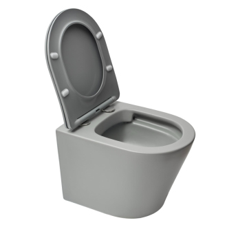 INFINITIO závesný klozet Rim-ex vr.sedátka šedá mat SATINF010RREXPLGRM
