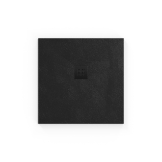 SAT vanička litýmramor, 80x80, čierna SATALEK80Q