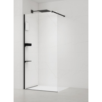 SAT Walk-in sprchová zástena 107x200 profil, číre sklo, doplnky SATBWI110PRDOPLC