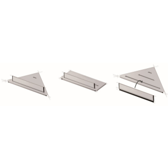 SAT polička X-Way rohová čierna 23,3x23,3x8cm SATDXWPOLR23C