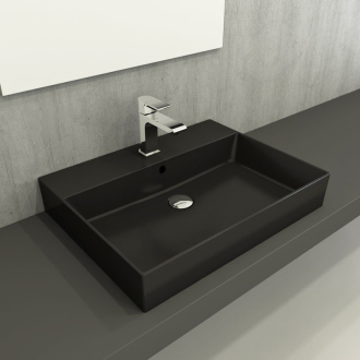 Infi. umývadlo čierna 605x465x130mm mat SATINF6046BKM