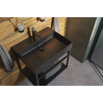 Infi. umývadlo čierna 605x465x130mm mat SATINF6046BKM
