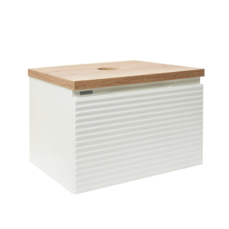 Savona biela 80cm s doskou dub halifax