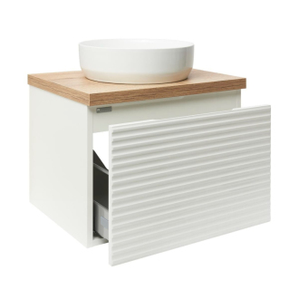 Savona biela 60cm s doskou dub halifax SAVONA60BIDDH
