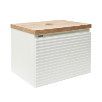 Savona biela 60cm s doskou dub halifax SAVONA60BIDDH