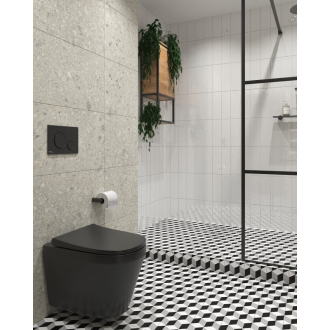 Integra,záv.WC,54cm,sed,skryt.uch,čierny 7041-083-6285