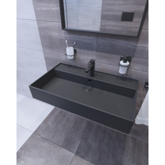 Inf umývadlo čierna 805x465x130 mm mat SATINF8046BKM