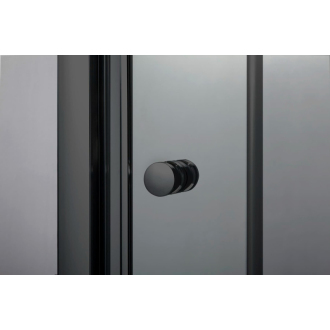Pos. dvere 140x185, číre sklo 4mm, čierne SATPROMUD140CT