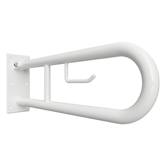 BEMETA HELP: Sklopný úchyt v tvare U 600 mm, biely, s držiakom TP 301406274