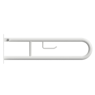 BEMETA HELP: Sklopný úchyt v tvare U 750 mm, biely, s držiakom TP 301406304