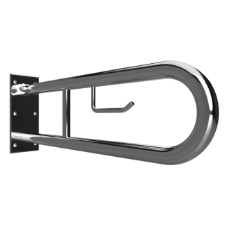 BEMETA HELP: Sklopný úchyt v tvare U s držiakom TP, 600 mm, nerez 301102271