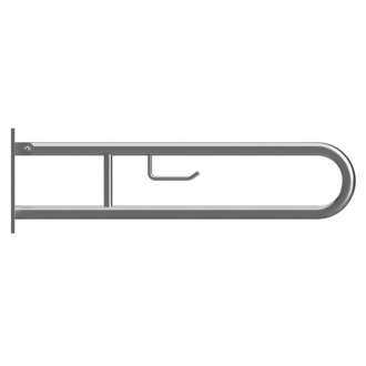 BEMETA HELP: Sklopný úchyt v tvare U s držiakom na TP 813mm, brús, s krytkou 301407282