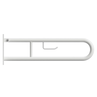 BEMETA HELP: Sklopný úchyt v tvare U 750 mm, biele, s krytkou a držiakom TP 301407303