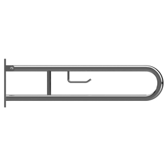 BEMETA HELP: Sklopný úchyt v tvare U s držiakom na TP 813mm, nerez, s krytkou 301407281