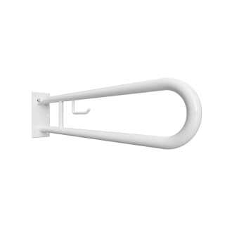 BEMETA HELP: Sklopný úchyt v tvare U 850 mm, biely, s držiakom TP 301406324