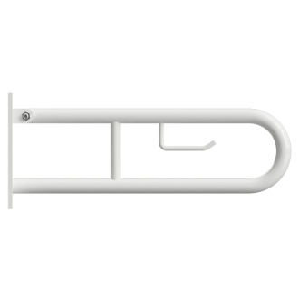 BEMETA HELP: Sklopný úchyt v tvare U 600 mm, biely, s krytkou a držiakom TP 301407273