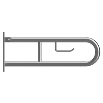BEMETA HELP: Sklopný úchyt v tvare U 600 mm, brús, s krytkou a držiakom TP 301407272