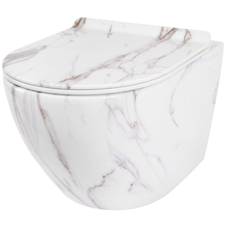 Rea Závesné WC Carlos Rimless Duroplast Flat Zm Aiax Shiny Rea-c6385