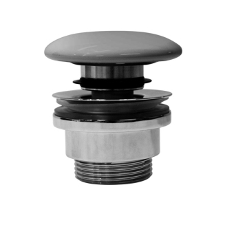 GSI umývadlová výpusť 5/4“, click-clack, keramická zátka, 5-65mm, cenere mat PCS17