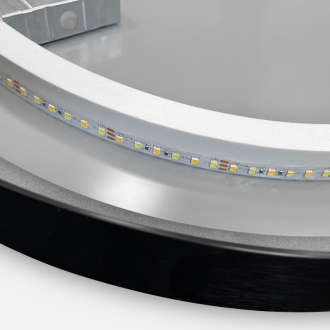 REA Zrkadlo LED 50cm čierna HOM-05511