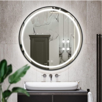 REA Zrkadlo LED 50cm čierna HOM-05511