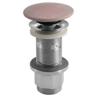 Umývadlová výpusť 5/4“, click-clack, betónová zátka, 10-80mm, ružová FG921