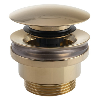 Umývadlová výpusť 5/4“, tichý click-clack, veľká zátka, 5-55mm, zlato UD425S56P