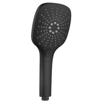 Ručná masážna sprcha s tlačidlom, 3 režimy sprchovania, 109x109mm, ABS/čierna mat 1204-52B