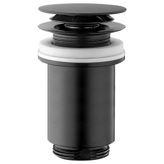 Umývadlová výpusť 5/4“, click-clack, veľká zátka, max 80mm, čená mat 7533.370.5X