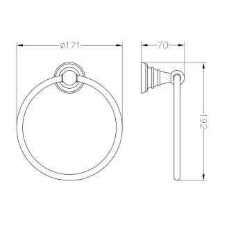 DIAMOND kruh, bronz 1318-06
