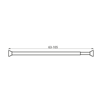 Teleskopická rozperná tyč 63-105cm, biela 4051