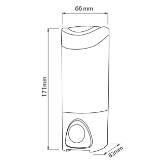 Dávkovač tekutého mydla na zavesenie 300ml, biely 1319-70