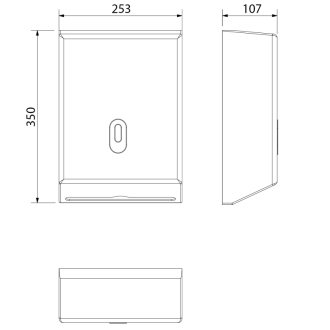 Zásobník papierových uterákov 260x320mm, biely 1319-80