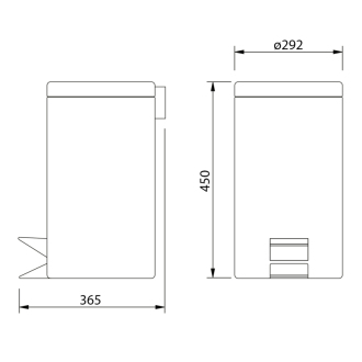 SIMPLE LINE odpadkový kôš okrúhly 20l, leštený nerez 27120