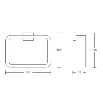 APOLLO držiak uterákov, chróm 1416-06