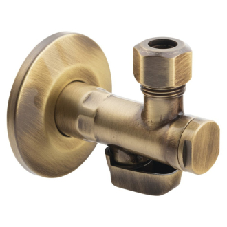 Rohový ventil s matkou, 1/2&#39;x 3/8&#39;, bronz 2020BRO