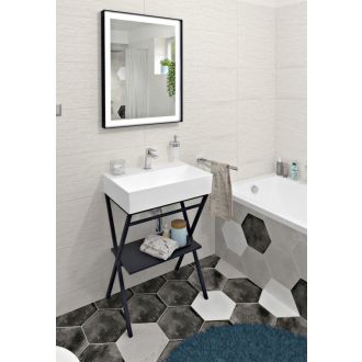 SISTEMA keramické umývadlo 60x42cm, biela 10SF50060