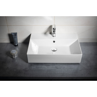 SISTEMA keramické umývadlo 60x42cm, biela 10SF50060