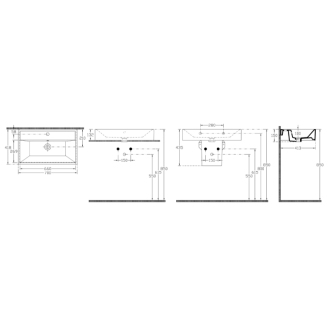 SISTEMA keramické umývadlo 70x42cm, biela 10SF50070