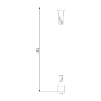 SOFTFLEX hladká sprchová plastová hadica, 150cm, metalická strieborná/chróm 1208-11